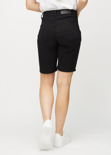 Svarta regular middle shorts sedda bakifrån, så att man kan se hela produkten.